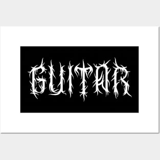 Guitar,Metal Music,Text Art,Logo Style Posters and Art